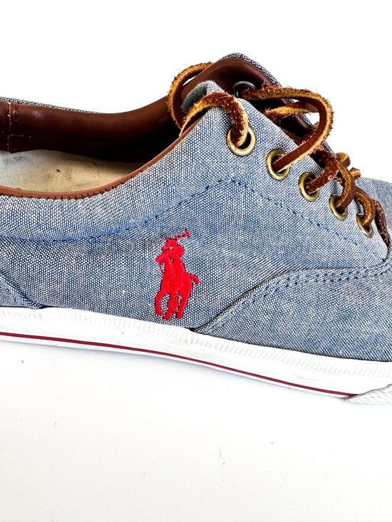 Polo Ralph Lauren \'Vaughn\' Low Top Shoes Chambray Leather Men\'s Size 8.5 main image 5